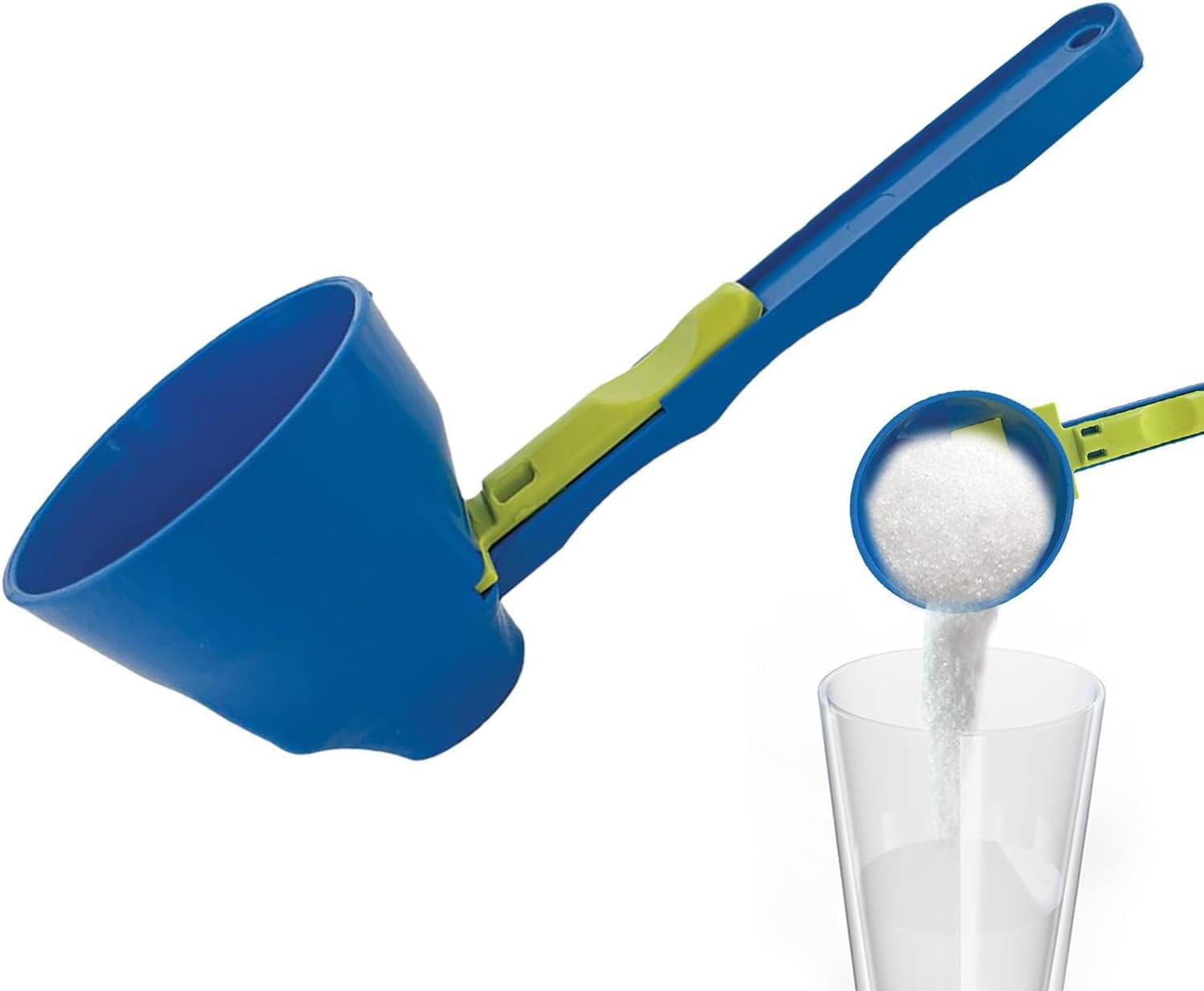 Cuchara Medidora De Embudo Powder Funnel Scoop Gimnasio Mango Largo Para Pre Workout