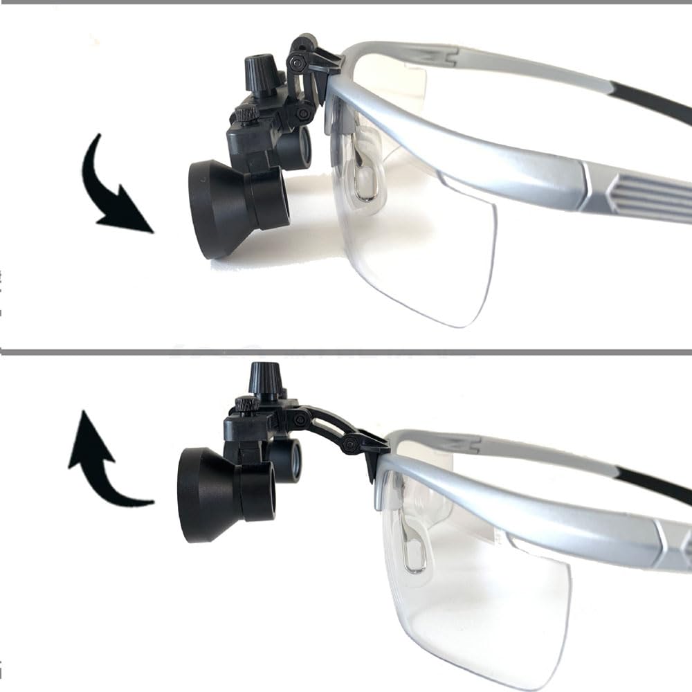GustasMe Lupas Binoculares 3.5X, Gafas De Ajuste Bidireccional LED, Anteojos De Lupa Binocular Montada en la Cabeza con Box, para Salones de Belleza