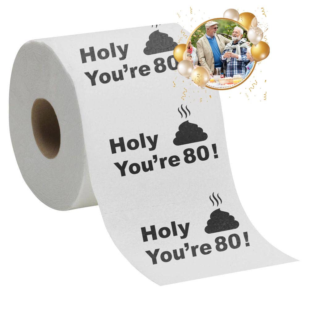 Papel Higiénico Novelty Hilarious Gag para 80 Cumpleaños