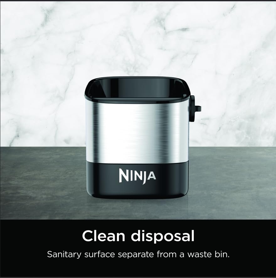 Caja de Café Ninja Luxe en Espresso con Base Antideslizante y Barra Extraíble para Máquina