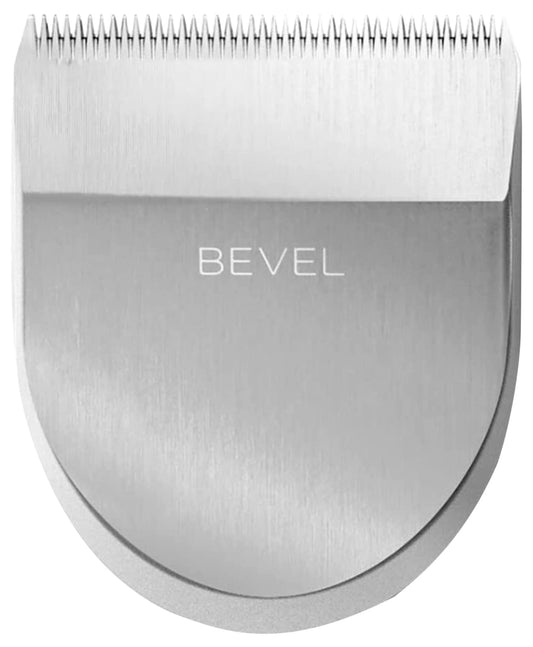 Bevel Bevel - Cortadora de barba cuadrada para hombres, alineaciones precisas, recorte y afeitado para cara, cabeza y cuerpo, para todo tipo de cabello, solo compatible con recortadora biselada, plata, 1 unidad