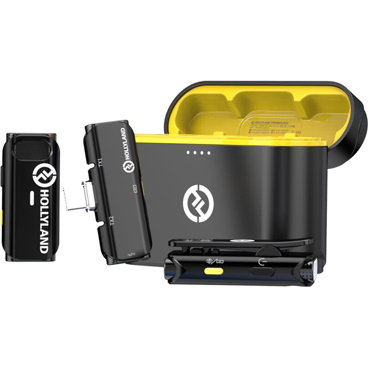 Sistema de Micrófono Inalámbrico Hollyland Lark C1 Duo Negro con USB-C para Dispositivos Móviles para Android