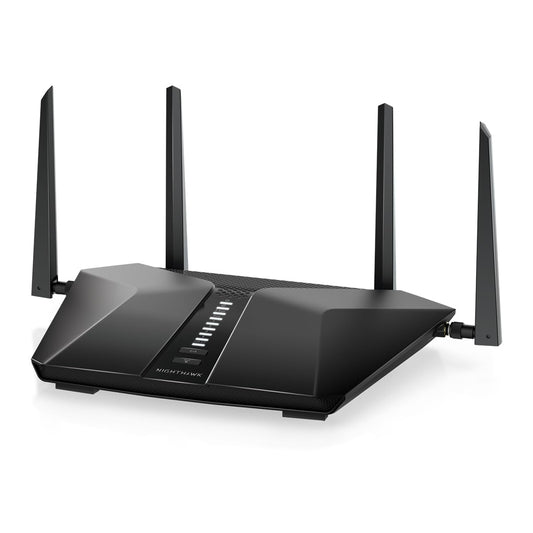 NETGEAR Nighthawk 6-Stream Dual-Band WiFi 6 Router (RAX54S) - Características de Seguridad, Velocidad inalámbrica AX5400, hasta 5.4 Gbps, Cubre hasta 2.500 sq. ft., 25 Dispositivos, suscripción a