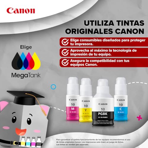 Canon Impresora Wi-Fi G5010 de Tanque de tintas, Alto Rendimiento y Bandeja de Entrada para 350 Hojas