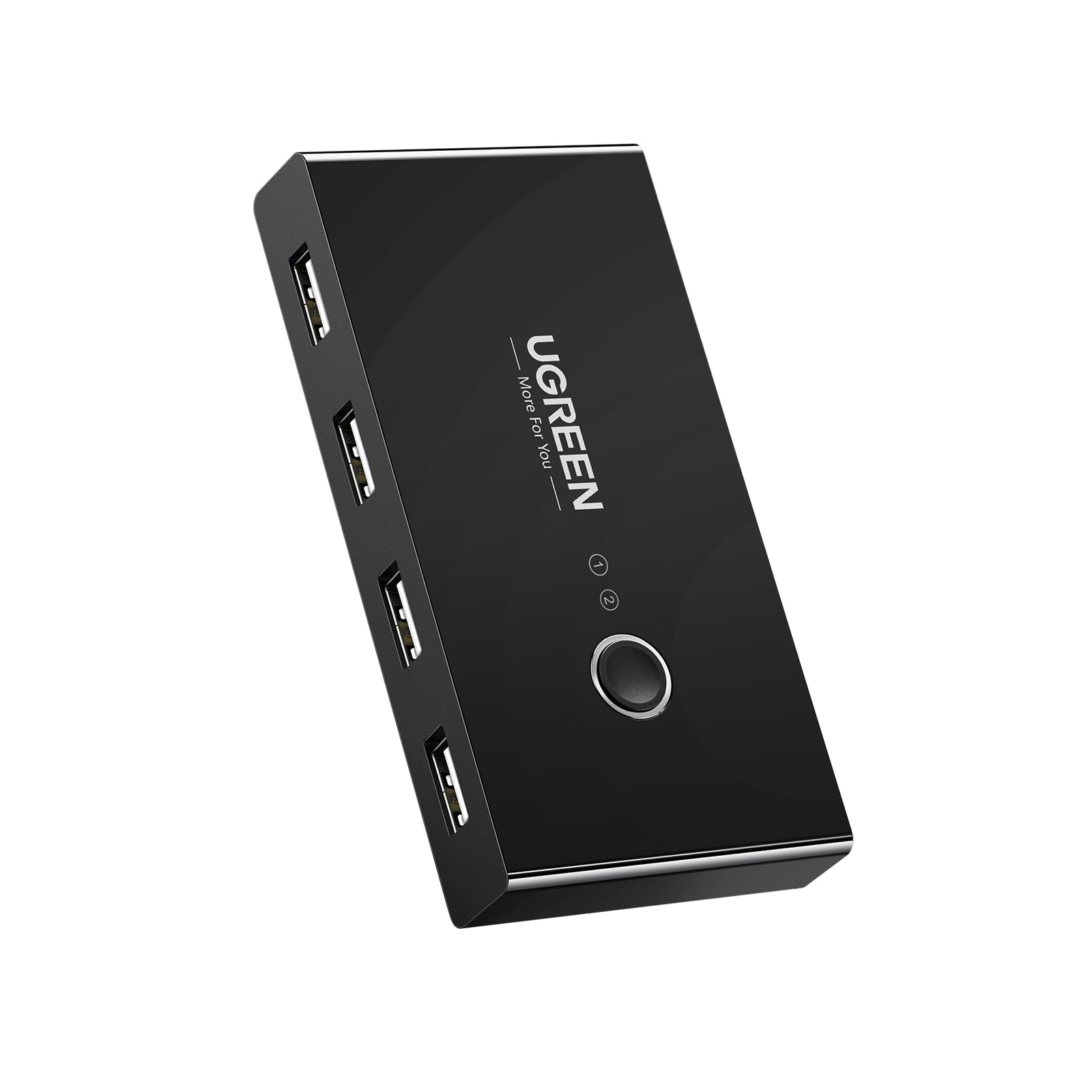 Selector USB 2.0 UGREEN Negro 2 Entradas 4 Salidas para Compartir Dispositivos