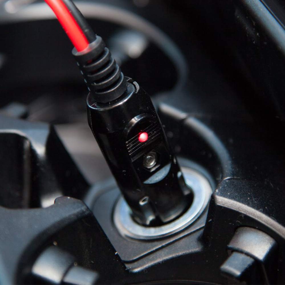 Enchufe de Repuesto Sparking Negro con Luz LED para Encendedor de Cigarrillos 12V y Cable Adaptador 24V para Automóvil