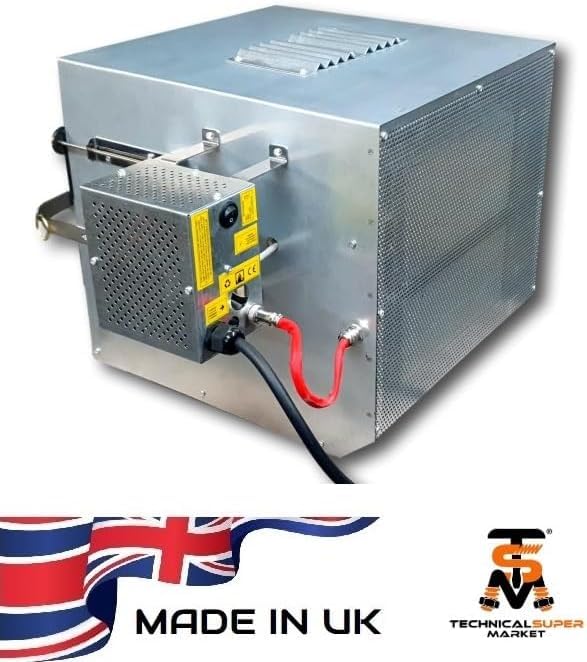 Horno de mufla eléctrico de 1100°C con cámara de 11,5 litros cúbicos y controlador de temperatura/tiempo fácil de usar
