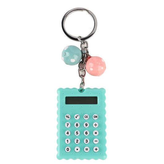 Mini Calculadora ASHATA Verde Diseño de Llavero Creativo 8 Bits
