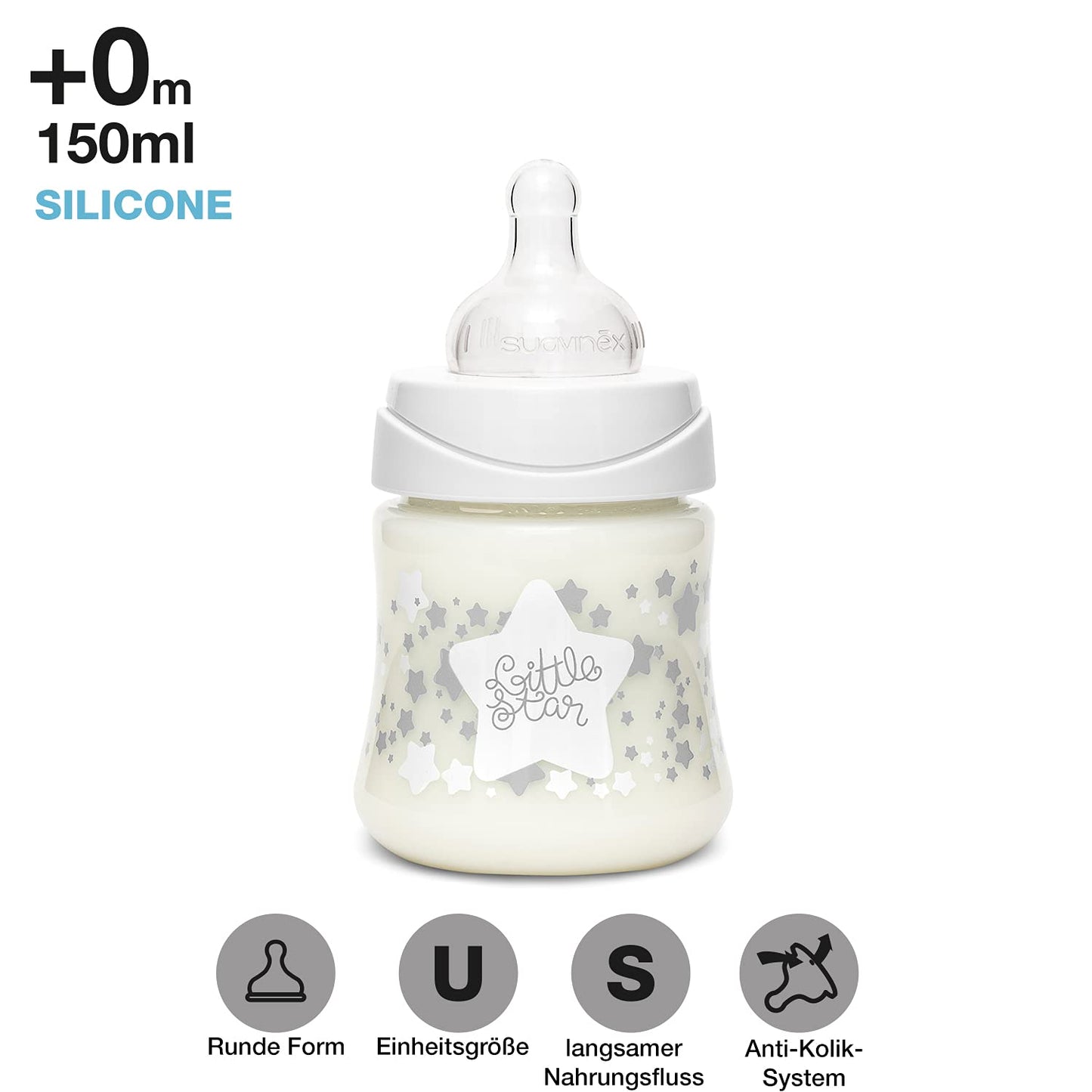 Set de Biberón Suavinex Blanco Little Star para Bebé