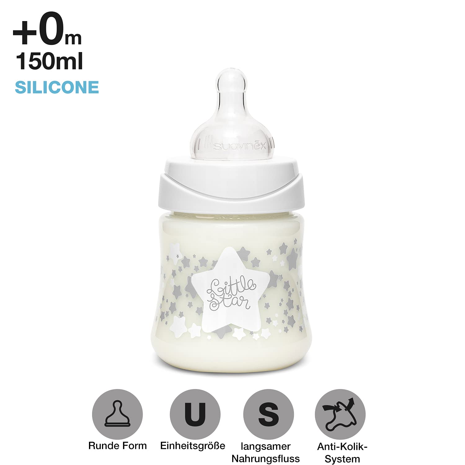 Set de Biberón Suavinex Blanco Little Star para Bebé
