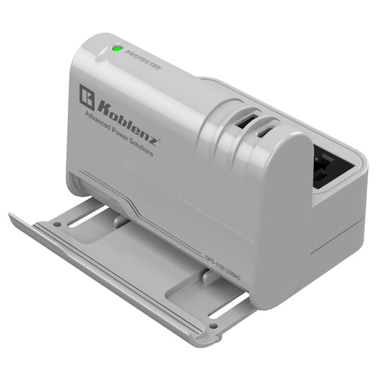 Koblenz Multicontacto USB C, Estación de Carga, Extensión de 90 cm, 3 Contactos, 2 Puertos USB (1 USB C), Carga Rápida 35 W, 1100 Joules de Protección, Oficina, Hogar, Dormitorio DPS-1100 USBAC