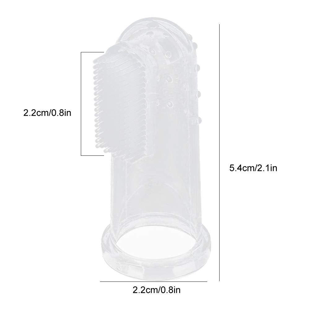 Cepillo de dientes para dedos de bebé de 10 piezas, cepillo de goma para bebés recién nacidos, masajeador de silicona suave, cuidado bucal, limpieza(Transparente)