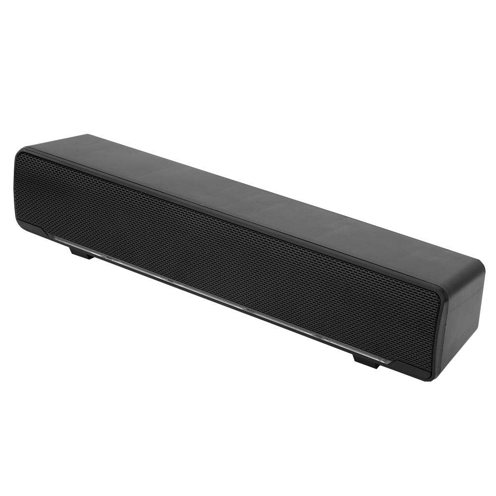 Barra de Sonido Altavoz con Cable Barras de Sonido USB con cable Sonido de Tira Larga Estéreo Barra de sonido Reproductor de música Bass Surround Sound Box 3.5 mm Entrada para PC Celulares(Negro)