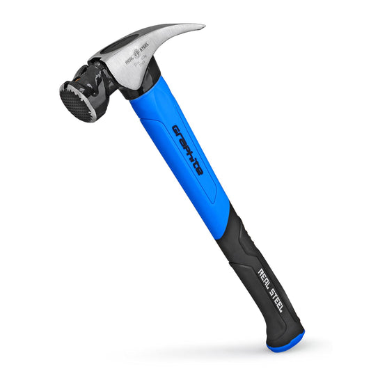 Martillo Magnético Real Steel Grafito Cabeza Fresada 22 Onzas Garra Recta