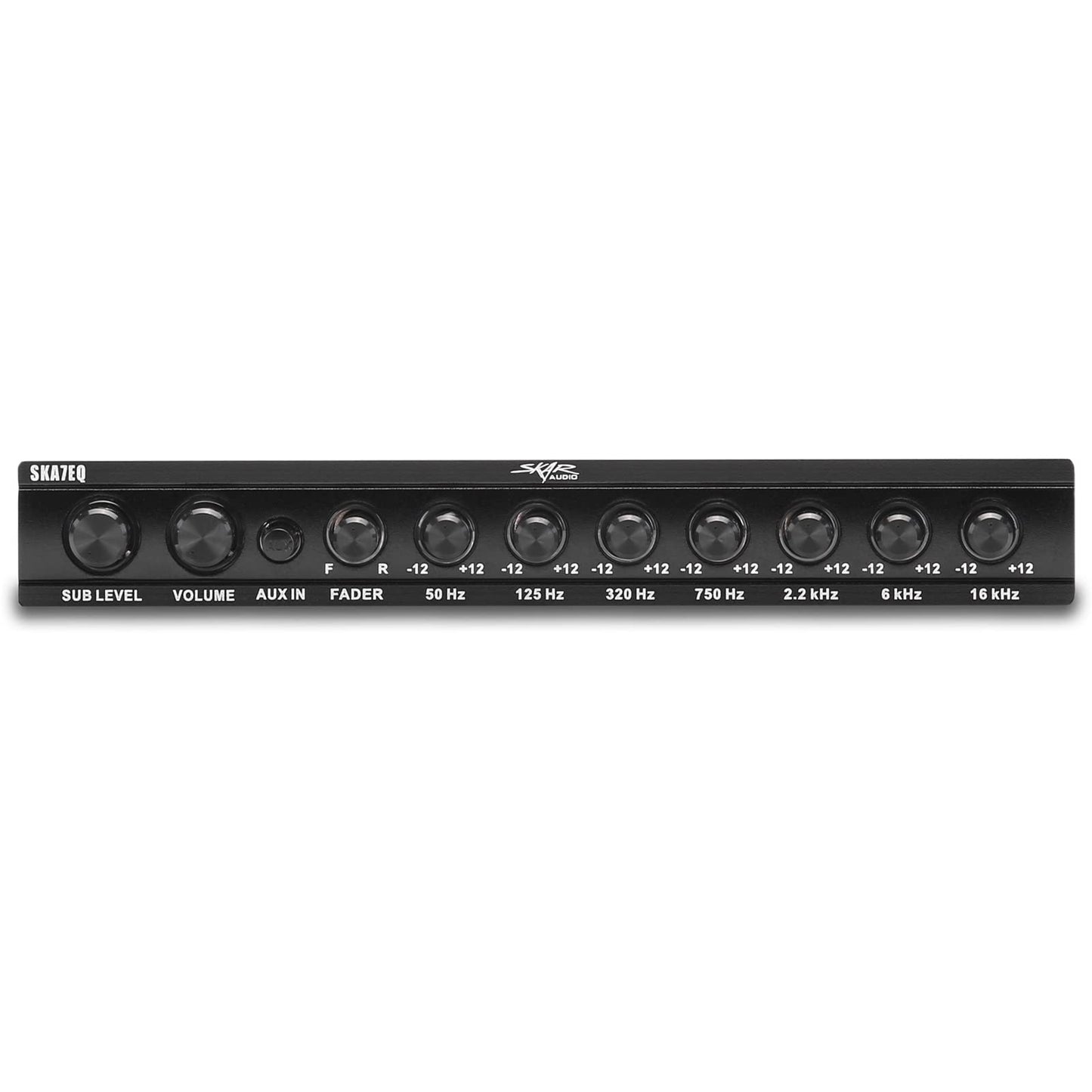 Ecualizador Gráfico Skar Audio SKA7EQ con Entrada Auxiliar y Salidas RCA de Alto Voltaje para Coche