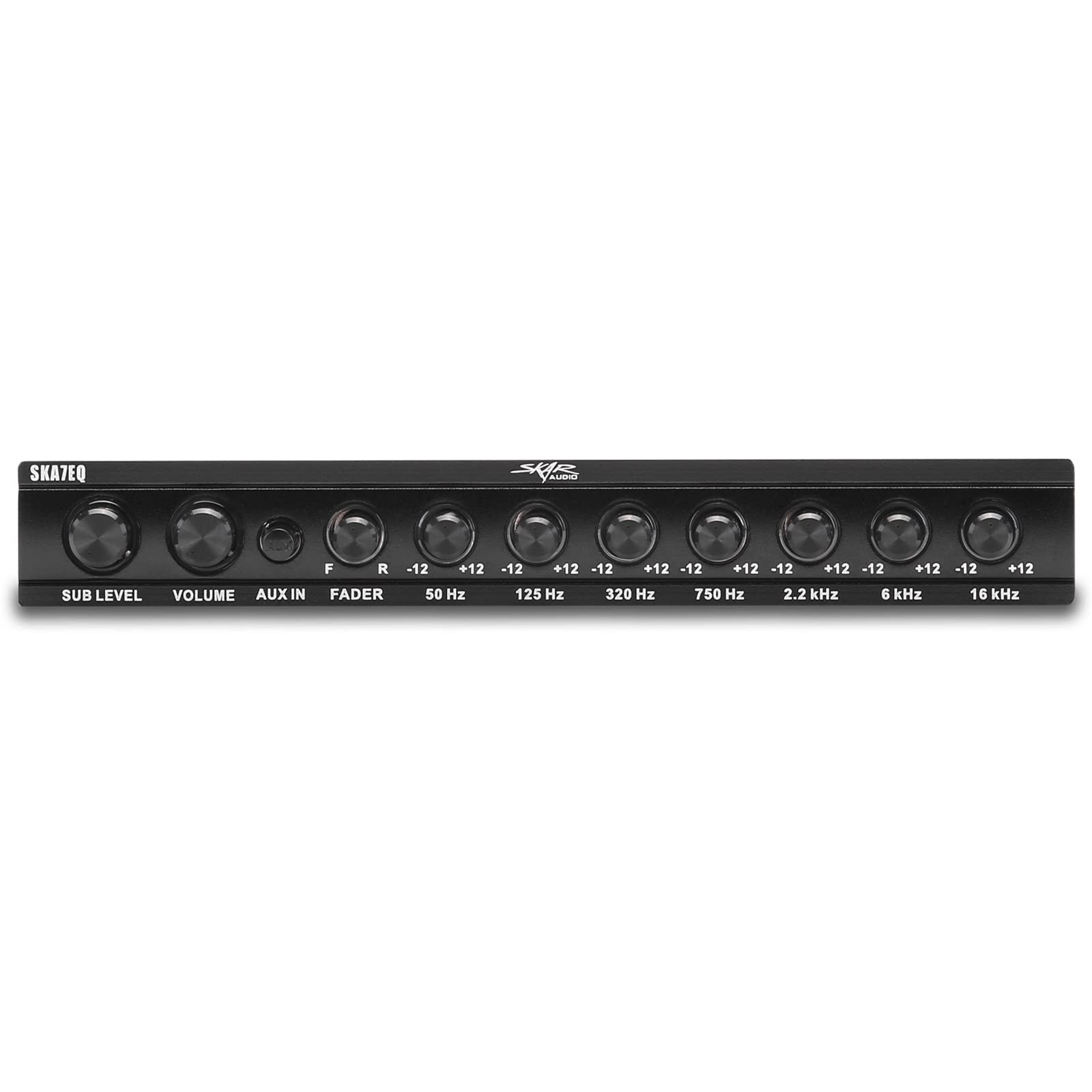 Ecualizador Gráfico Skar Audio SKA7EQ con Entrada Auxiliar y Salidas RCA de Alto Voltaje para Coche
