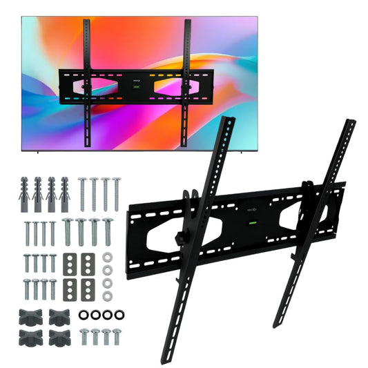 Soporte de TV Gecko Negro Universal Articulado Inclinable Ajustable para Pared de 47 a 120 Pulgadas