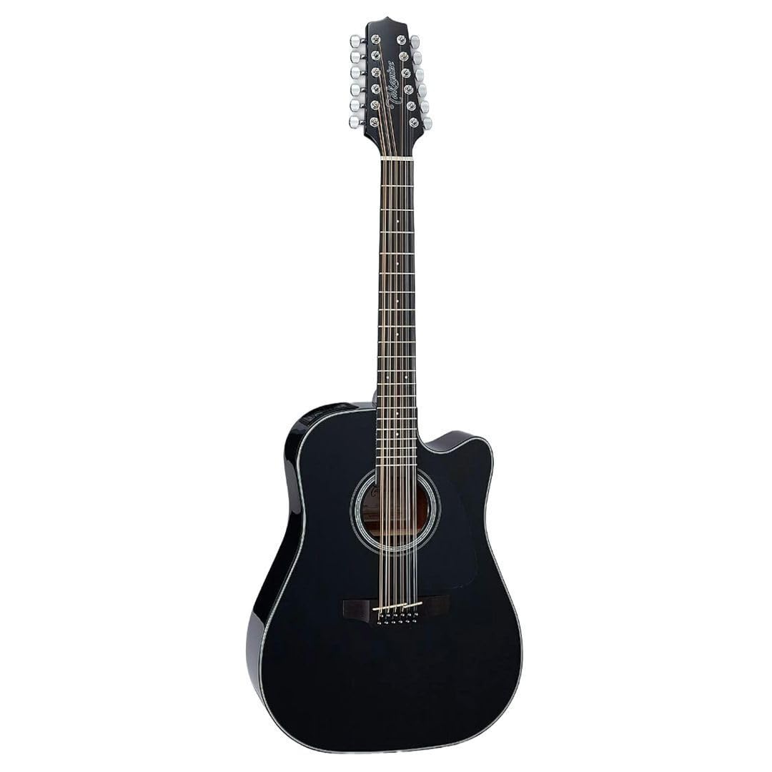 Takamine G Series GD30CE-12 Dreadnought - Guitarra electroacústica de 12 cuerdas, negro