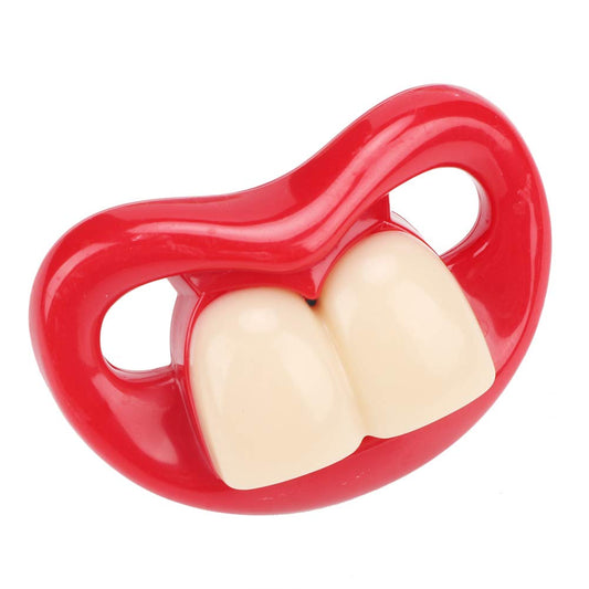 Alomejor Chupete de Bebé, Chupete Divertido Lindo Chupete Chupete Anti de Silicona Chupete de una Pieza para Bebés(4 Dos Dientes)