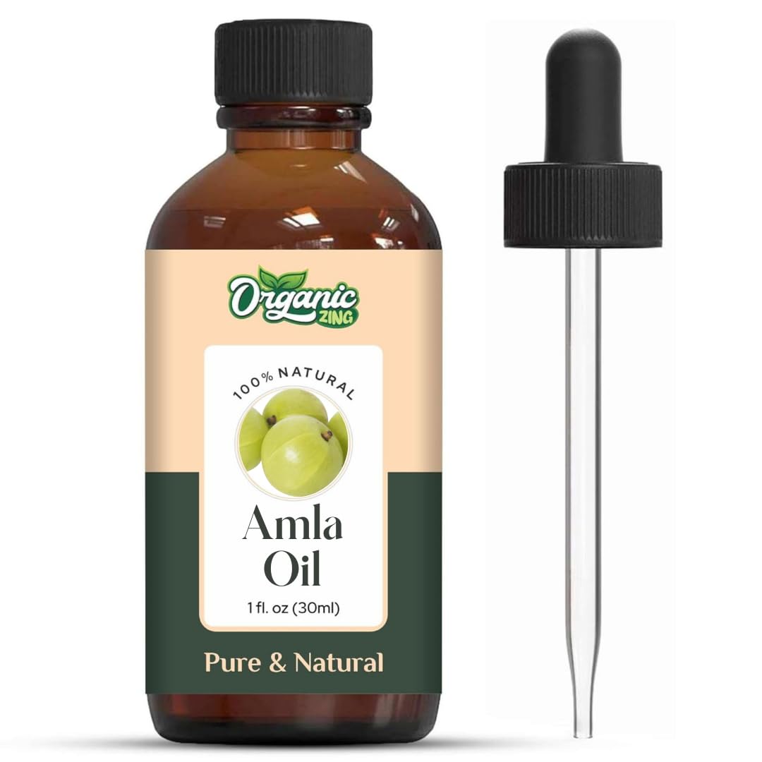 Organic Zing Amla Oil for Pure & Natural for Skin, Face, Hair Care, Aroma & Massage - 30ml