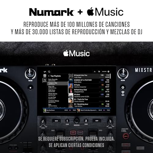 Controlador DJ Numark Mixstream Pro+ en Negro con Pantalla Táctil de 7 Pulgadas y Streaming por Wifi