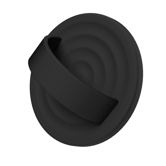 Soporte Magnético COFFKER Negro con Anillo de Agarre de Silicona Compatible con Magsafe para iPhone Serie 17/16/15/14/13/12