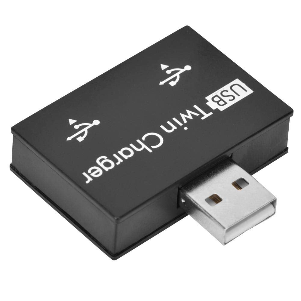Bewinner Mini USB Hub Kit de Conversión de Adaptador de Divisor de Cargador Doble USB de 2 Puertos Aleación de Aluminio + PC Mini hub Pequeño/Portátil/Resistente/Duradero para
