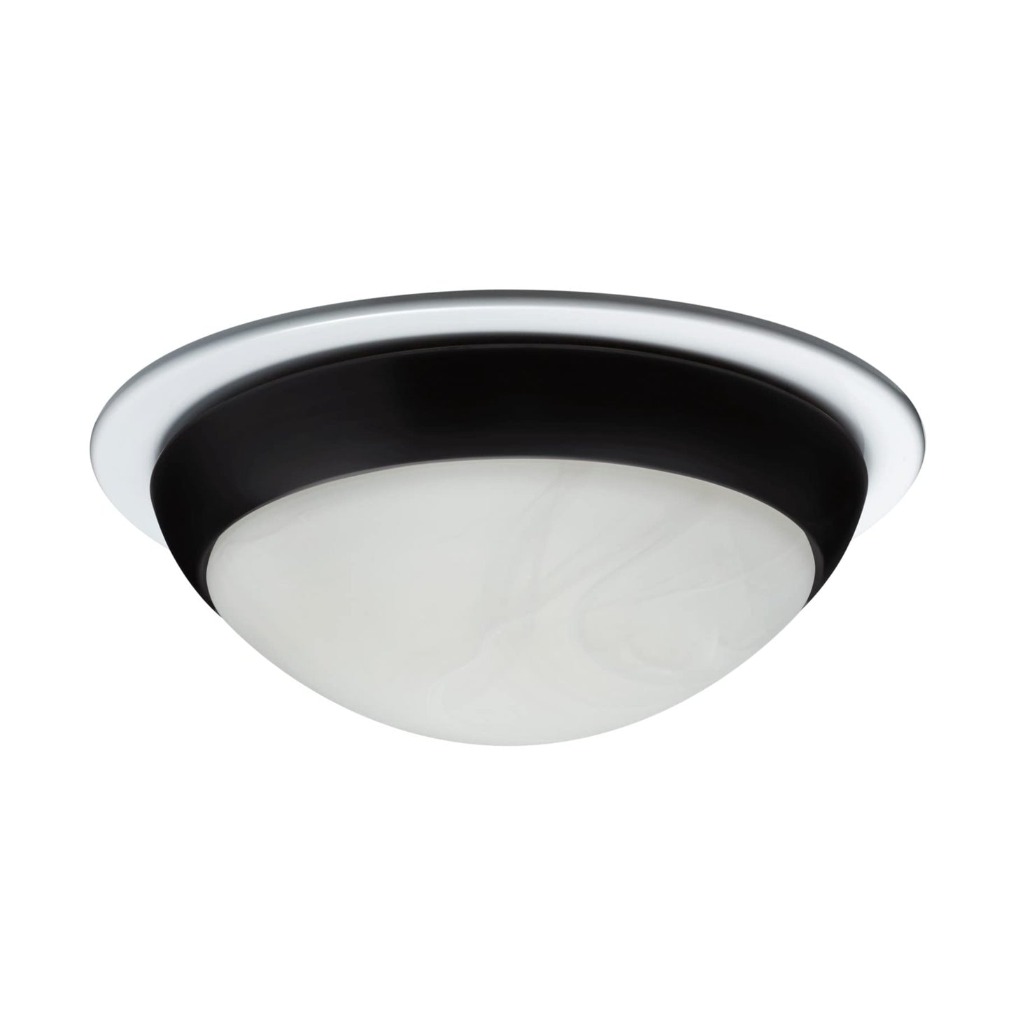 Broan-NuTone Roomside Series 80 CFM - Ventilador de escape decorativo tradicional para baño, ventilador de ventilación con luz, negro mate