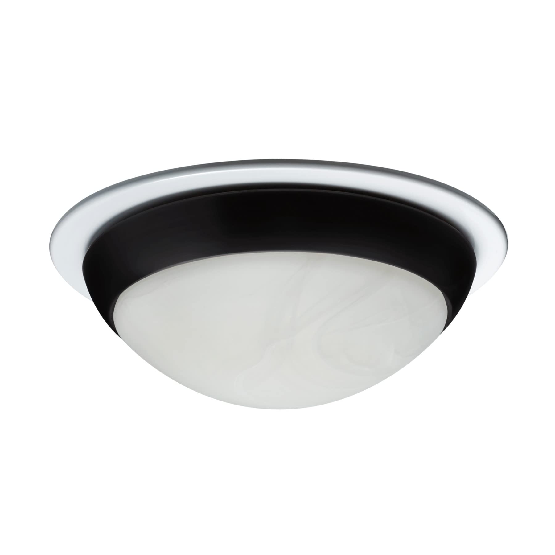 Broan-NuTone Roomside Series 80 CFM - Ventilador de escape decorativo tradicional para baño, ventilador de ventilación con luz, negro mate