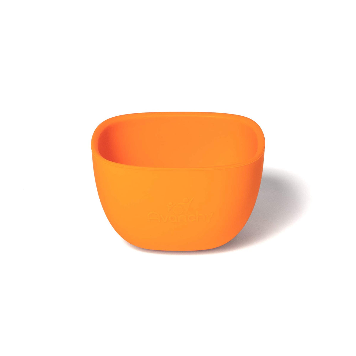 Avanchy - Juego de cuencos de silicona para bebés y niños pequeños para alimentar alimentos, 4 onzas, color naranja