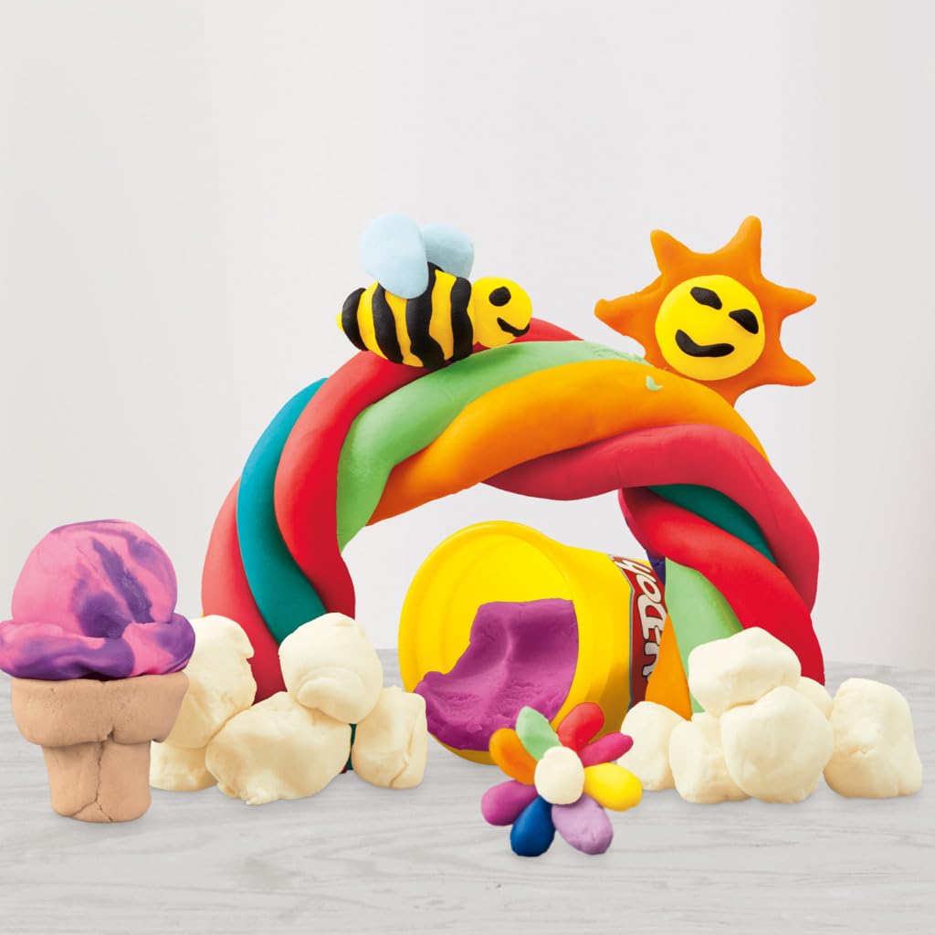 Súper Pack de Colores Play-Doh en Surtido Variado para Manualidades Infantiles 22 Latas de 57 y 113 Gramos para Juguetes Preescolares