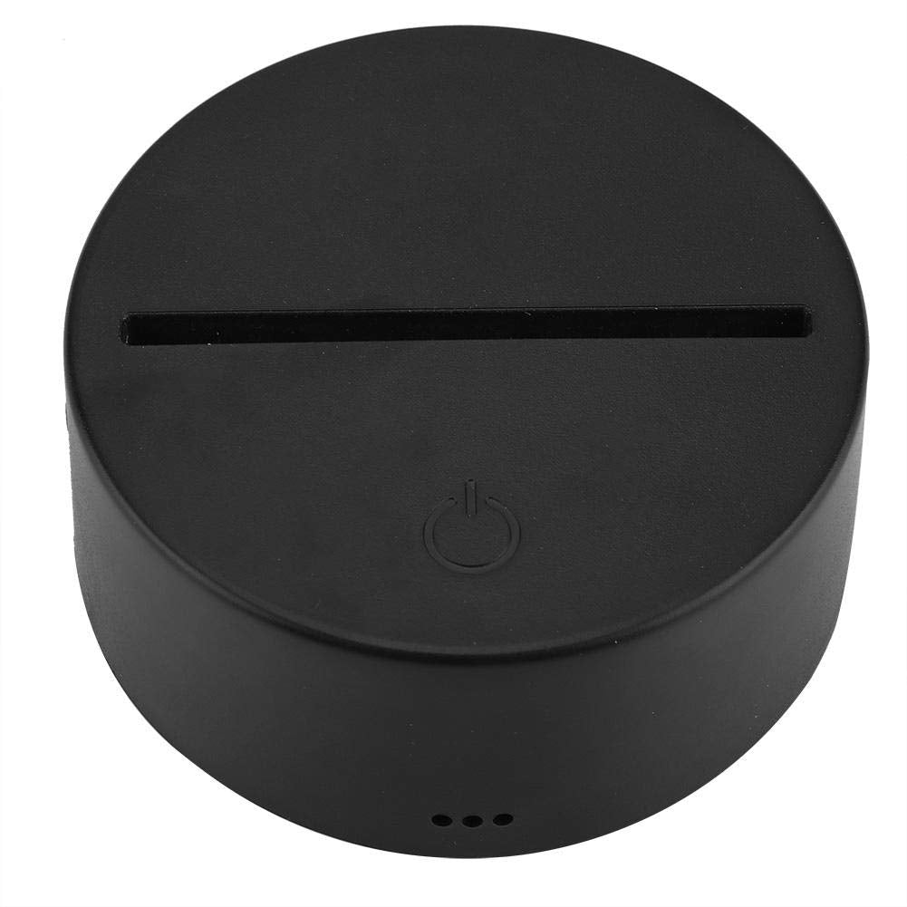 Luz de Noche 3D Yosoo Negra Patrón de Planeta con Interruptor Táctil USB