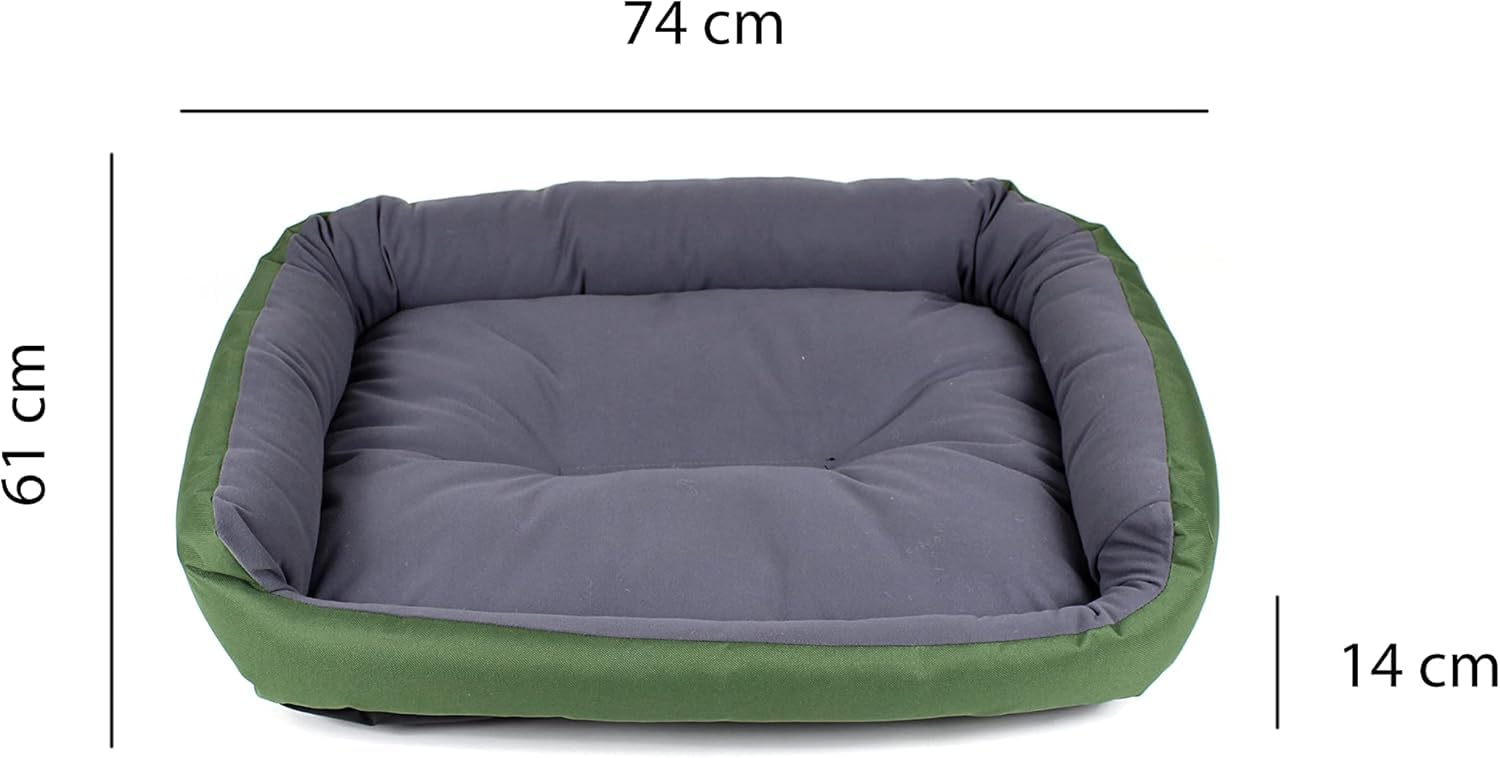 Cama para Perro Hills Verde Gris Resistente y Confortable con Relleno Suave