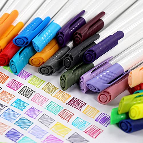 KINGART 418-48 - Juego de rotuladores de líneas finas, 48 colores únicos, punta de 04 mm, juego de 48