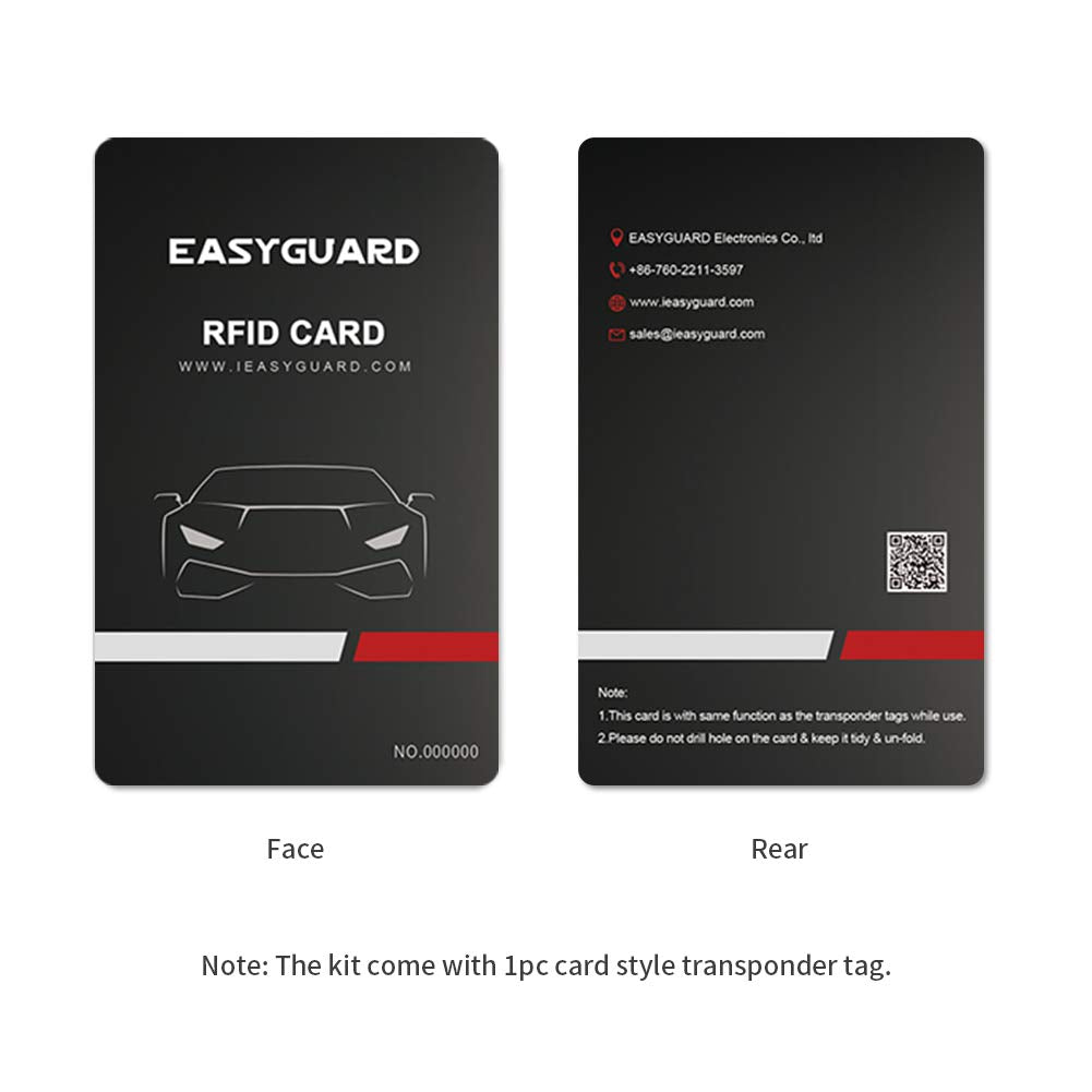 Sistema de Alarma de Auto EASYGUARD EC004 Negro con Arranque por Botón Rfid Smart y Keyless Go para la mayoría de los coches DC12V