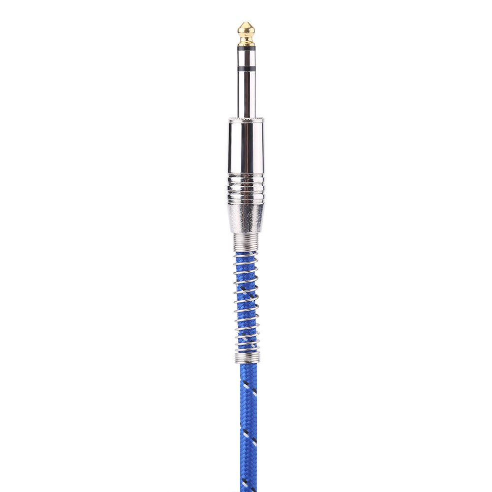6.35 mm Macho estéreo a 6.35 mm Macho Jack Cable de Audio estéreo balanceado, línea de interconexión balanceada para Mezclador, Guitarra eléctrica, Amplificador, Grabador de micrófono.(1m)