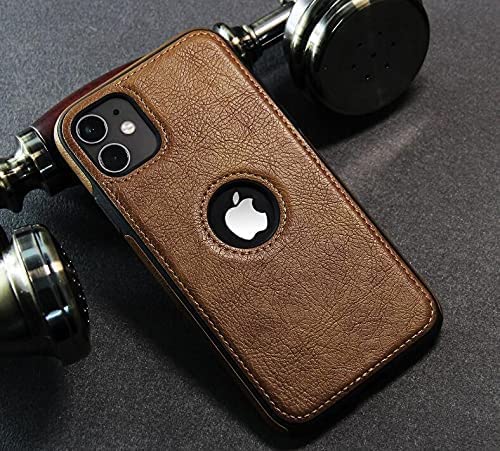 CELULARTE Funda Tipo Piel para iPhone 13 Protector PU Leather Case (Café, iPhone 13)