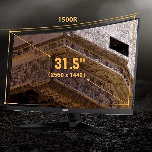 Asus Monitor gamer VG32VQ1B, 31.5" WQHD, 165 Hz, 1 ms, FreeSync Premium/ Adaptive-sync, Extreme Low Motion Blur, HDR10, HDMI, DisplayPort