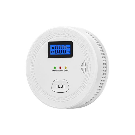 Feiniao Detector de Humo y monóxido de Carbono Sensores duales de Alta Estabilidad Detector de Humo Inteligente Alarma de luz Sonora Restablecimiento automático Detector de Alarma de Humo