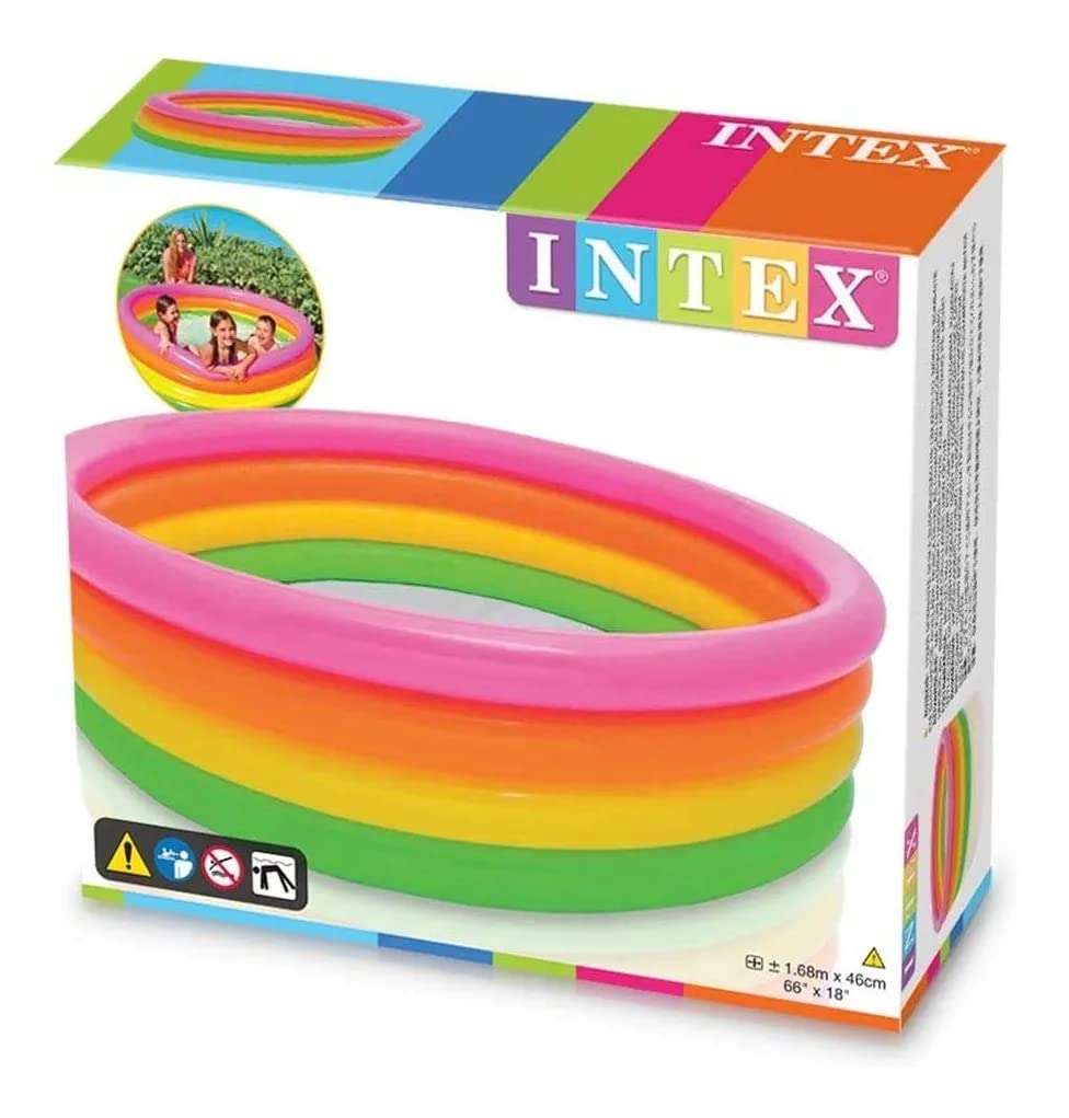 Intex Piscina Alberca Inflable Redonda 4 Aros Niño 56441NP