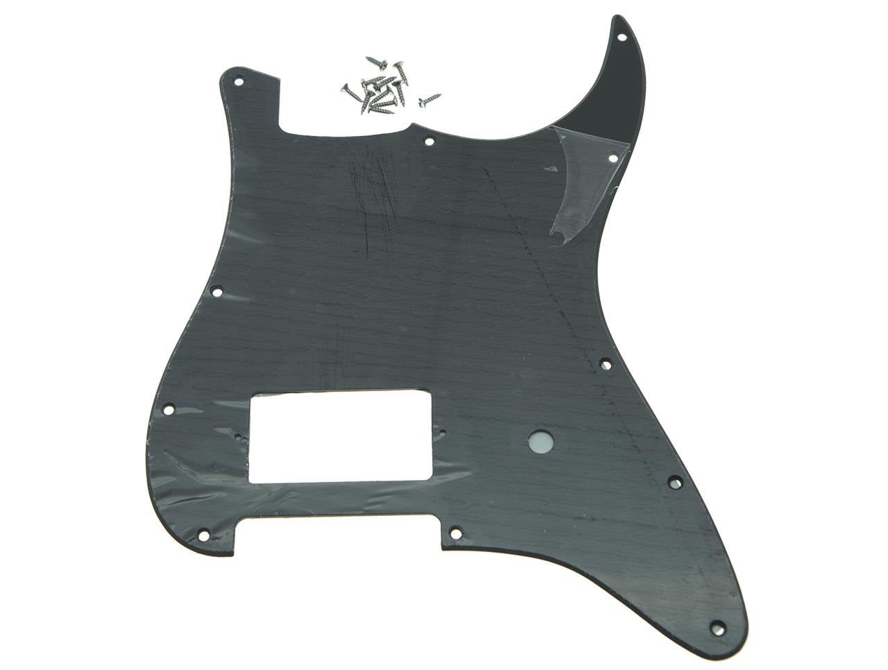 kaish 11 Agujero St Strat Uno Humbucker guitarra golpeador cero placa encaja Fender Delonge Varios colores, Matte Black 1 Ply