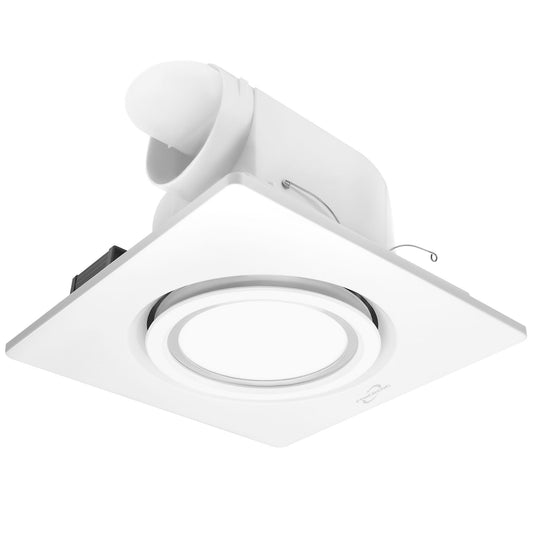Ventilador de Escape POWERENG Blanco 164 CFM 0.7 Sones para Baño, Ducha, Hogar y Oficina
