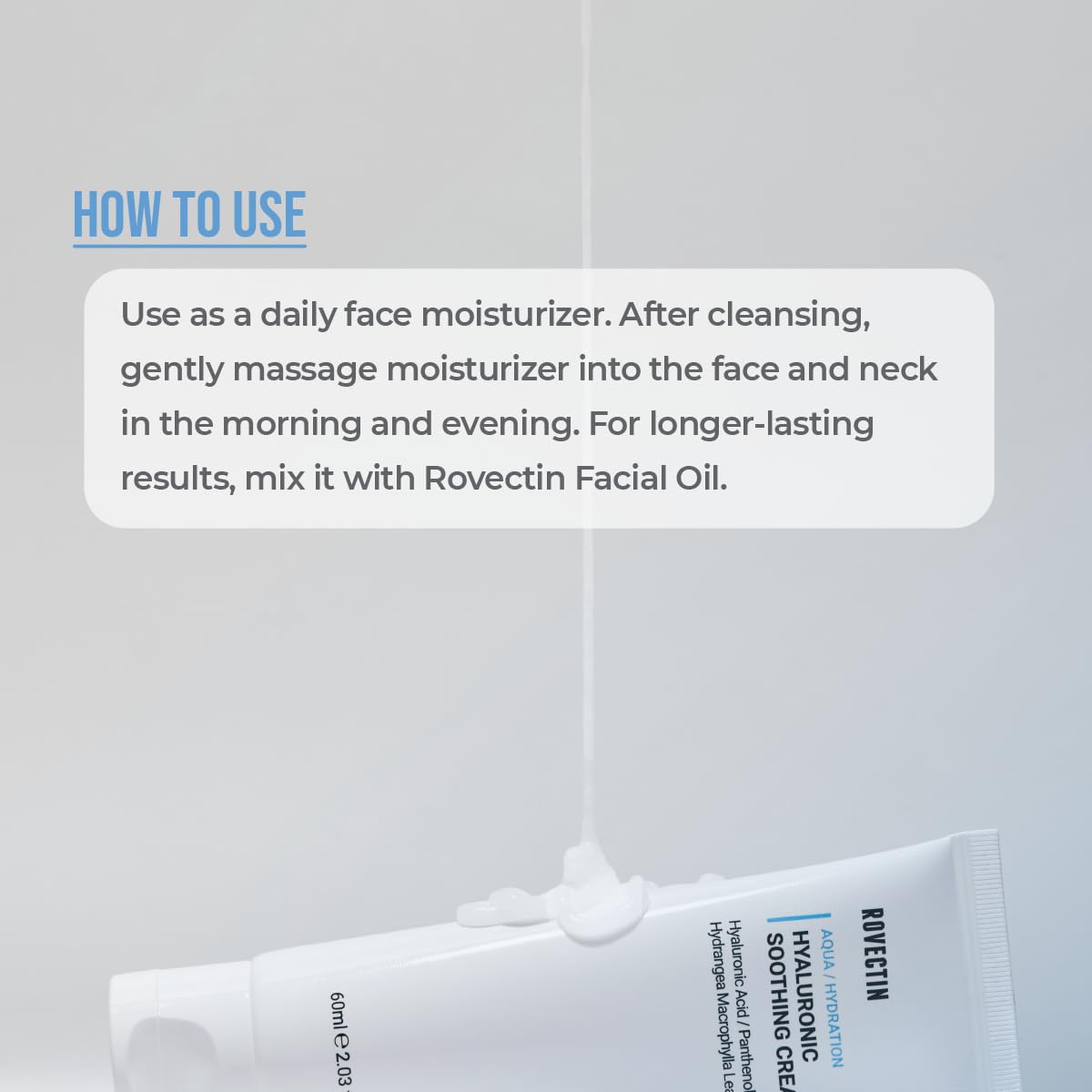[Rovectin] Aqua Concentrate Facial Hidratante y reparador con ácido hialurónico, niacinamida y astaxantina (60 ml)
