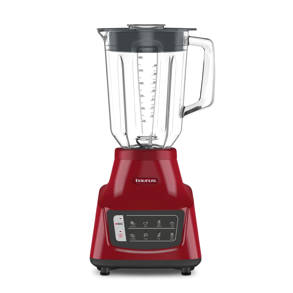 Licuadora Taurus Grandeur Touch REC Negra con Función Programable y Cuchillas de Acero Inoxidable