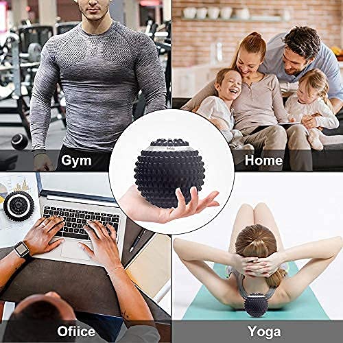 Bola de Masaje Vibratoria Wolady Alta Intensidad Lavable Recargable para Fitness y Yoga