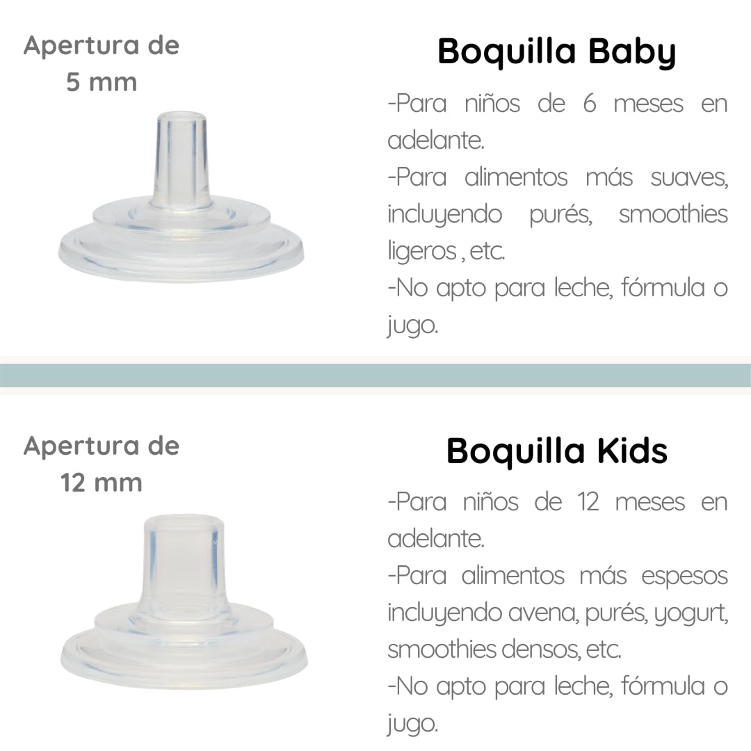 Termo Subo Baby | Alimentación sin derrames para bebés y niños pequeños | Diseño sin apretar para alimentos semilíquidos | Materiales seguros y duraderos | Termo reutilizable y lavable Zafiro