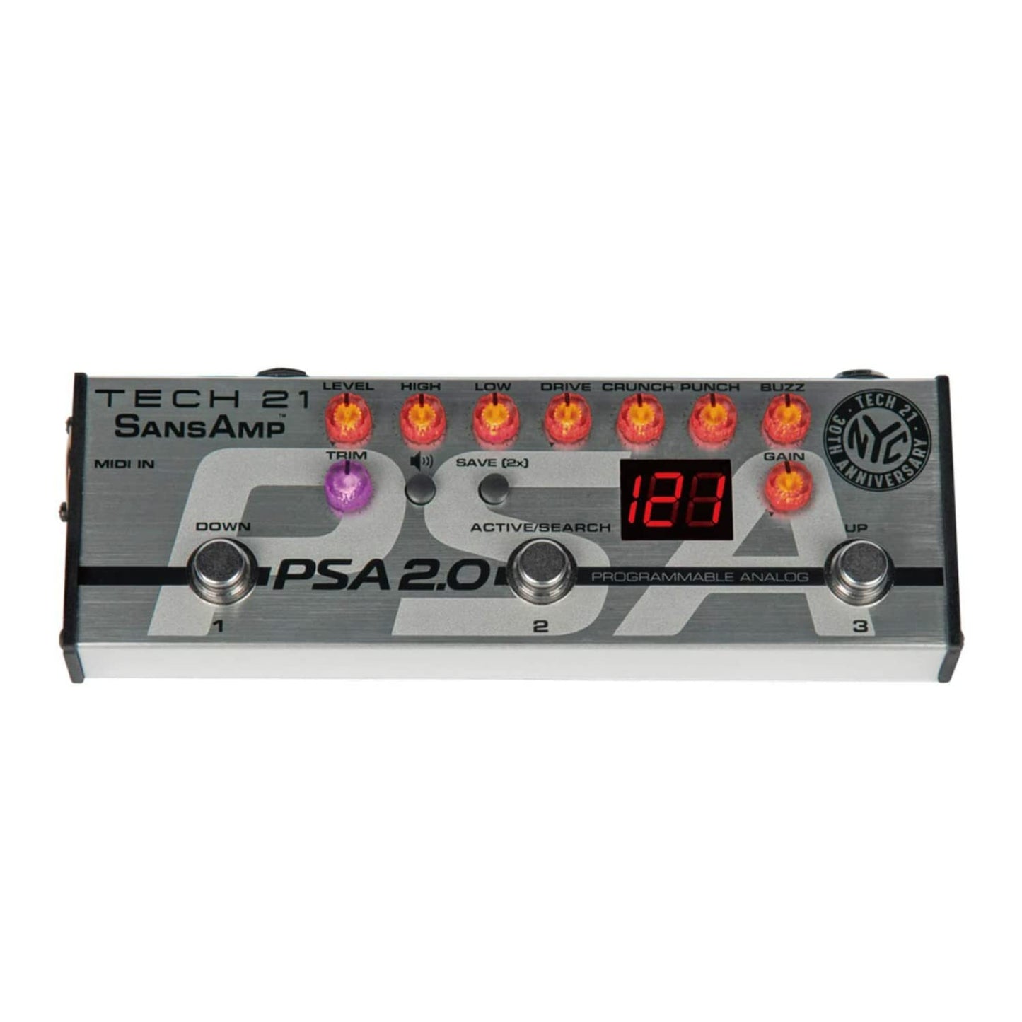 Pedal Preamplificador Tech 21 SansAmp PSA 2.0 programable para instrumento