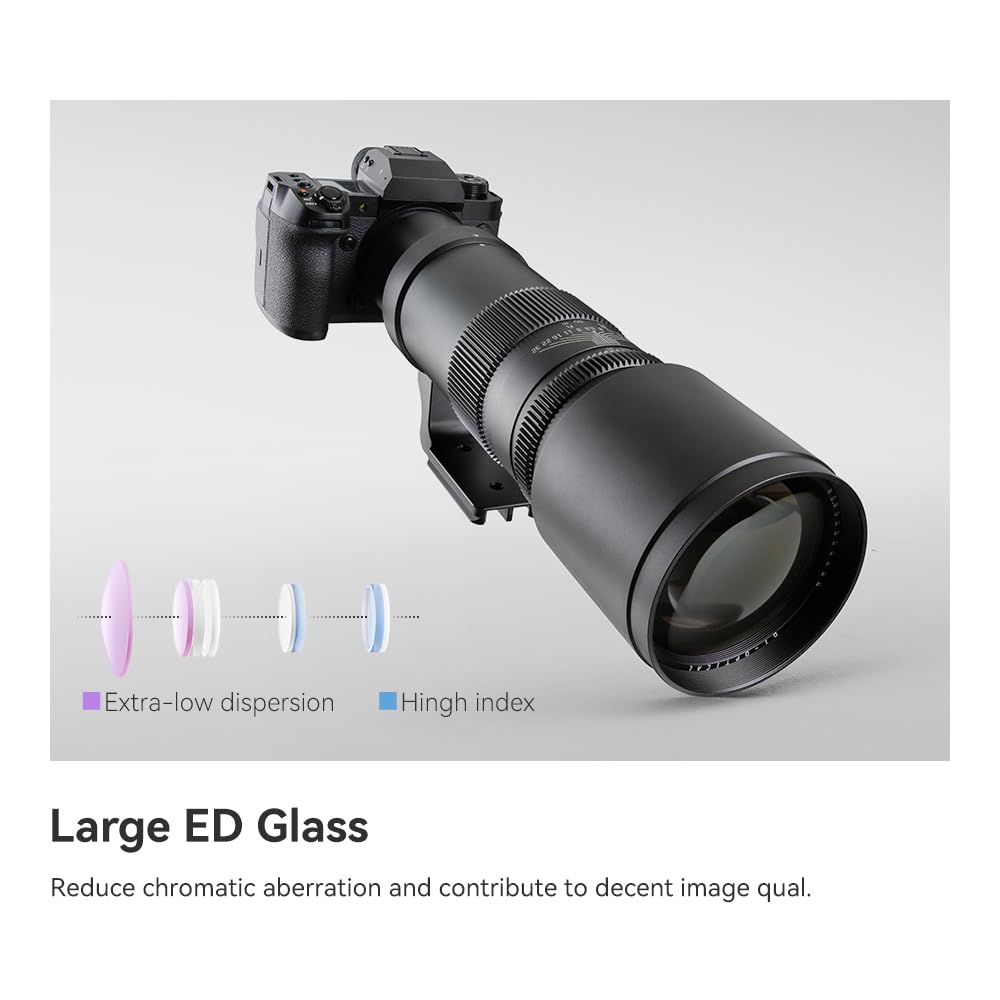 TTArtisan - Lente teleobjetivo F6.3 de 500 mm, gran apertura, gran angular, compatible con cámaras Canon RF-Mount EOS-RP R8 EOS-R R6 R5C R6II R5 R3