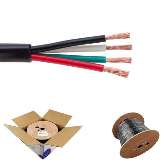 Alambre para Altavoz Satmaximum 16/4 Exterior Aluminio Revestido Cobre 250 Pies trenzado Resistente Rayos UV