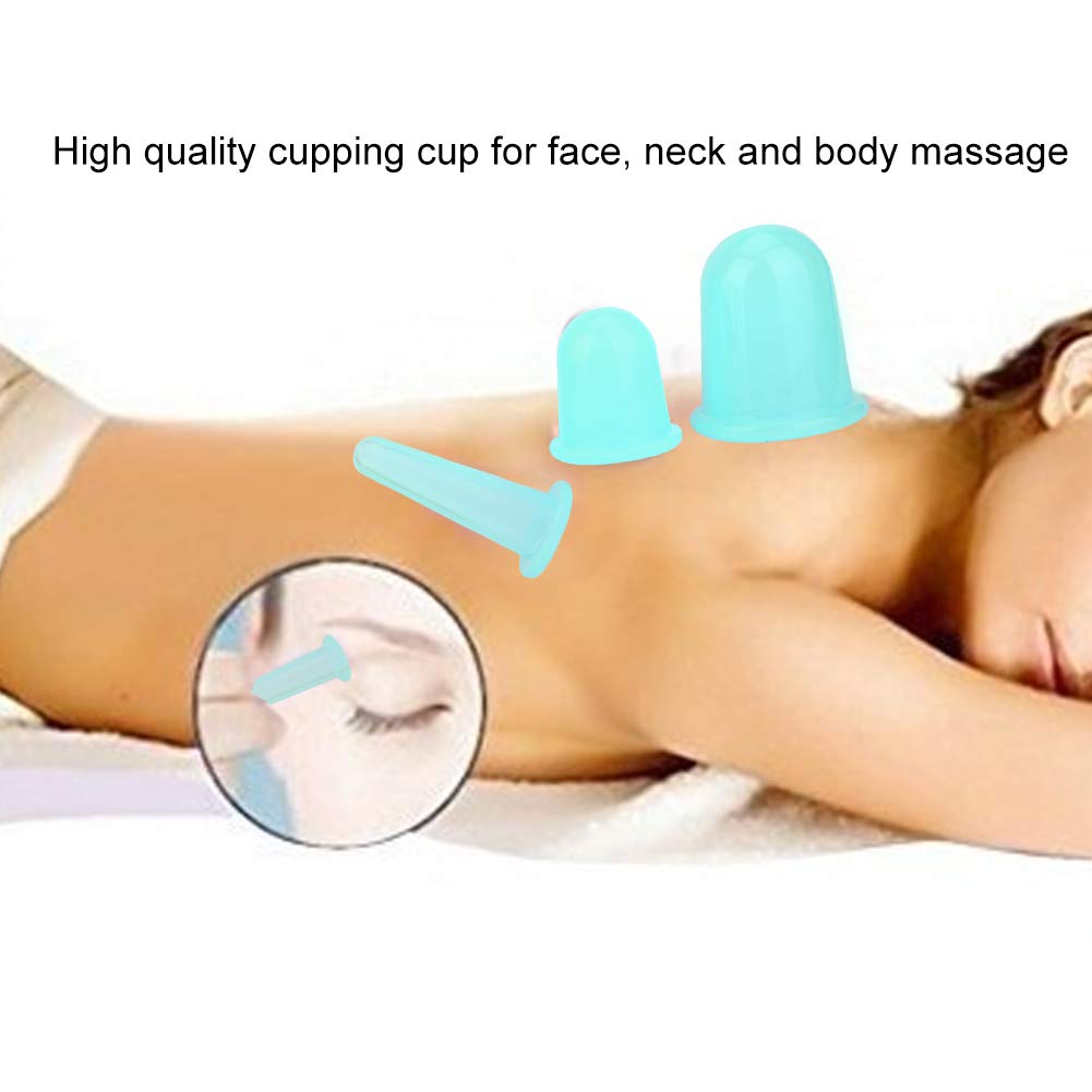 Rotekt Juego De 4 Piezas Kit De Ventosas De Masaje Facial De Silicona Vaso De Ventosas Lifting Reafirmante De La Piel Facial(03)